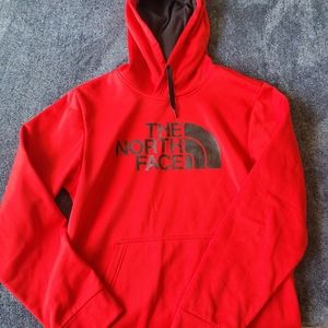 The North Face men's hoodie red size large